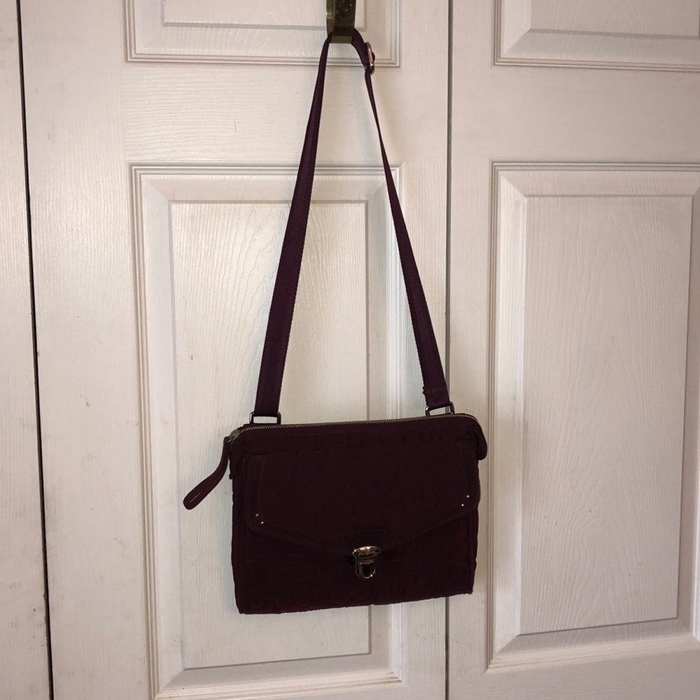 Vera Bradley deep Burgundy cross over/shoulder bag